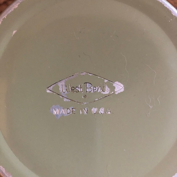 West Bend Avocado Green Ombre Tea Canister Mid Century Modern/Retro - Picture 12 of 15